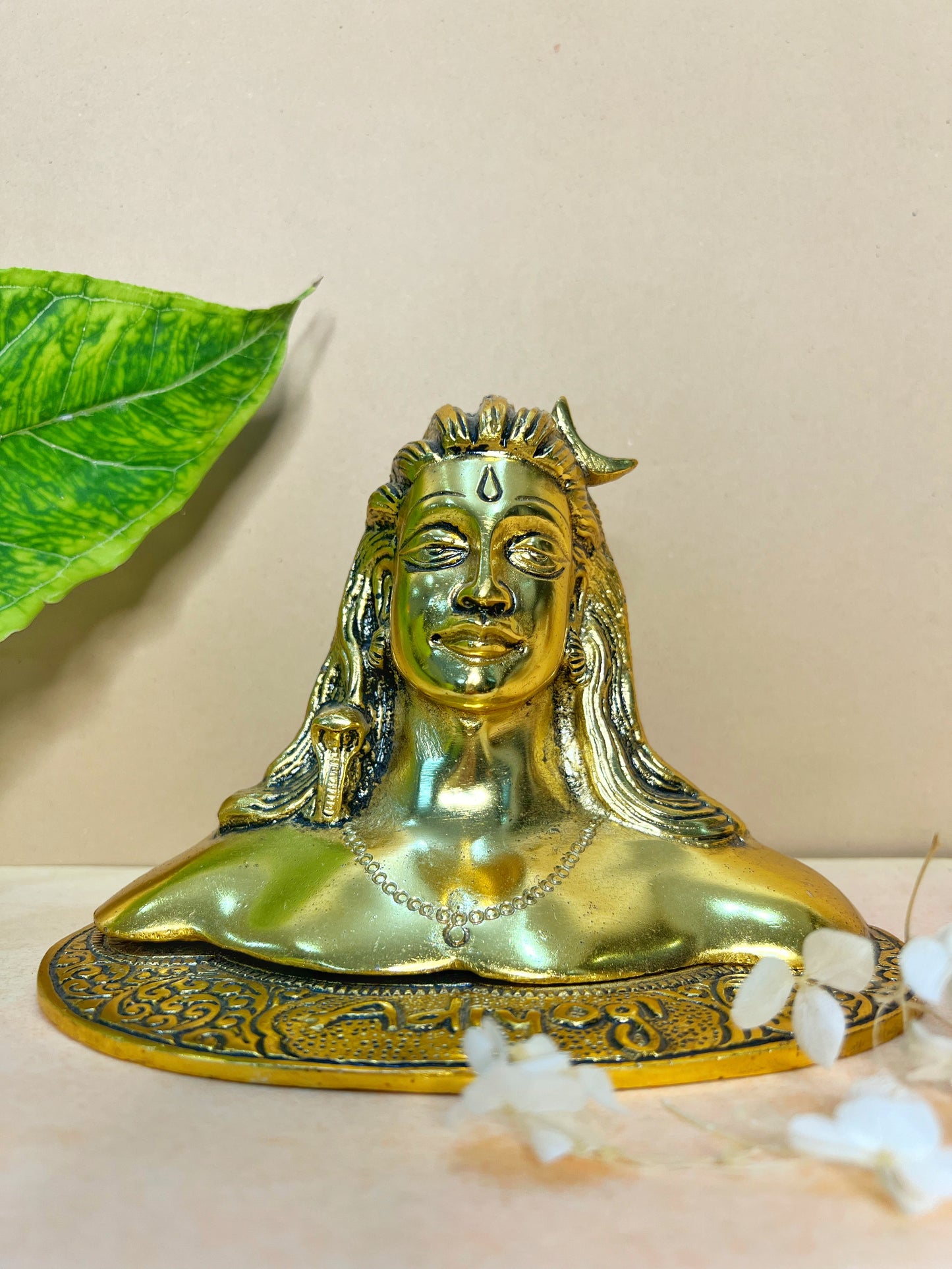 Adiyogi Shiva Idol- Gold